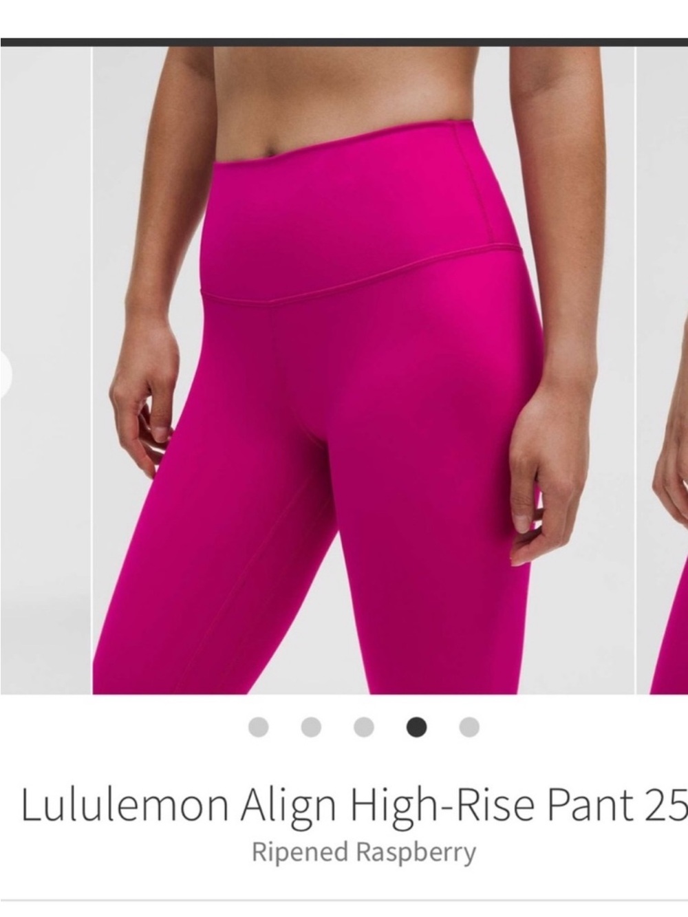 Lululemon Align High Rise Pants 25" Ripened Raspberry Sz 6 - Picture 2 of 10